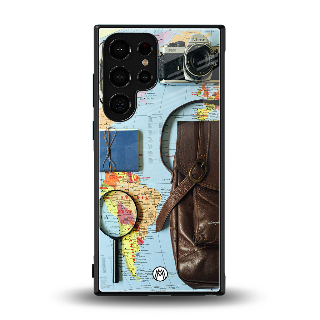 wanderlust back phone cover | glass case for samsung galaxy s23 ultra