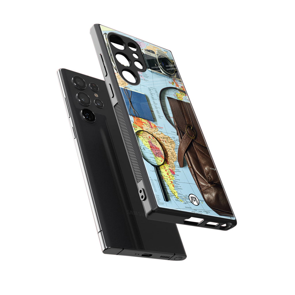 wanderlust back phone cover | glass case for samsung galaxy s23 ultra