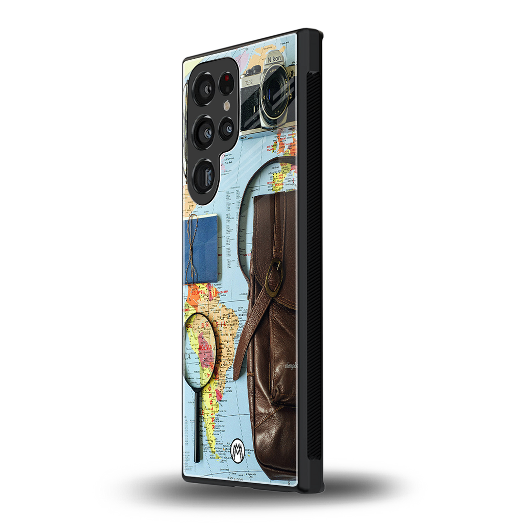 wanderlust back phone cover | glass case for samsung galaxy s23 ultra