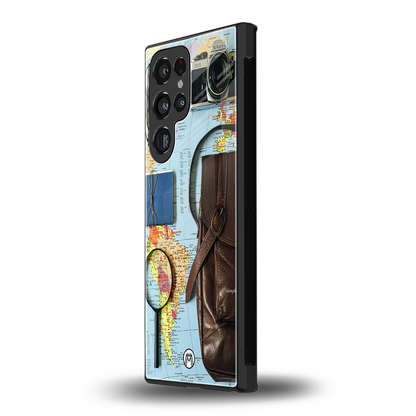 wanderlust back phone cover | glass case for samsung galaxy s23 ultra