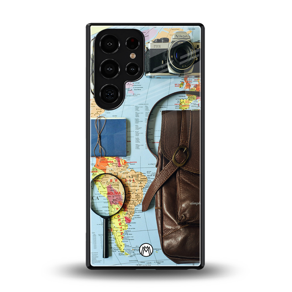 wanderlust back phone cover | glass case for samsung galaxy s25 ultra