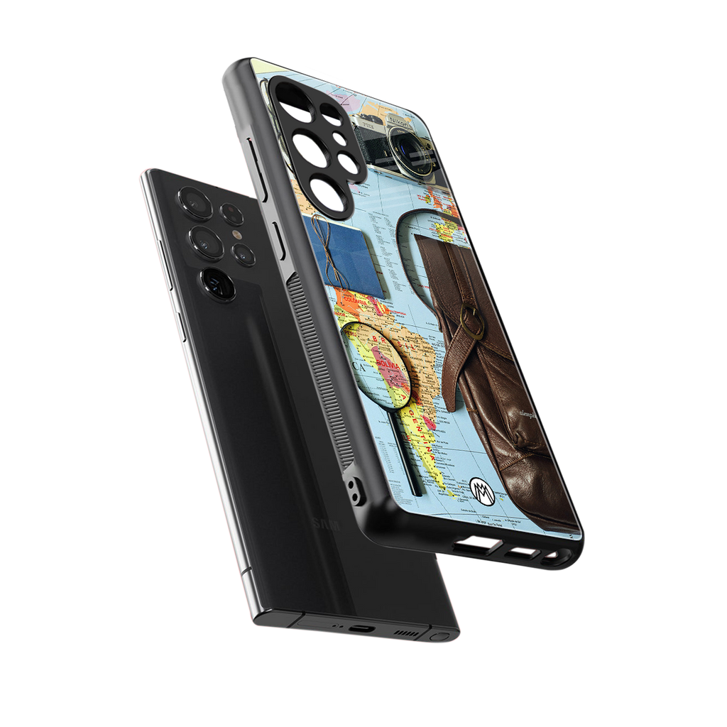 wanderlust back phone cover | glass case for samsung galaxy s25 ultra