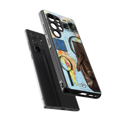 wanderlust back phone cover | glass case for samsung galaxy s25 ultra