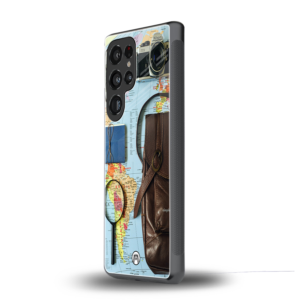 wanderlust back phone cover | glass case for samsung galaxy s25 ultra