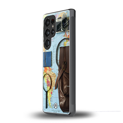 wanderlust back phone cover | glass case for samsung galaxy s25 ultra