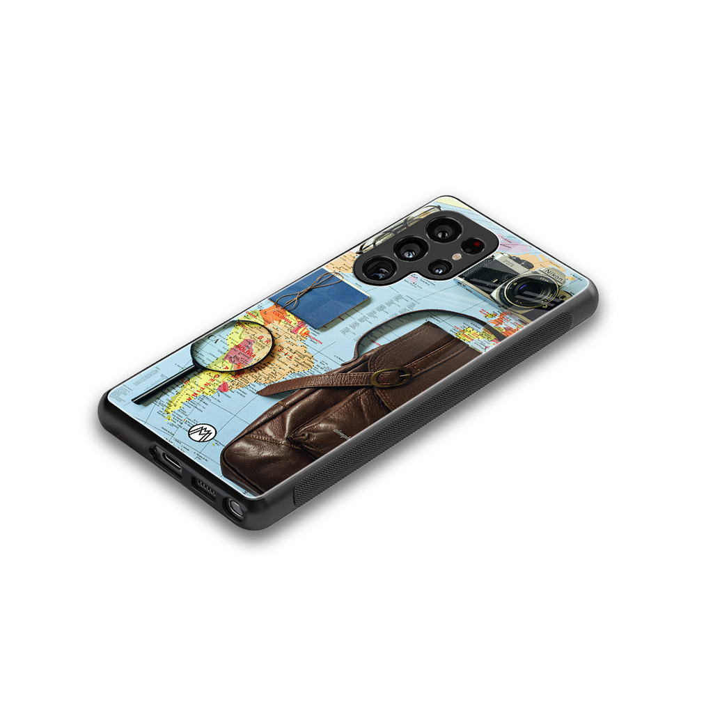 wanderlust back phone cover | glass case for samsung galaxy s25 ultra