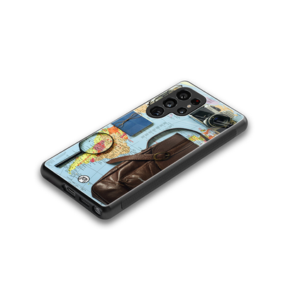 wanderlust back phone cover | glass case for samsung galaxy s25 ultra