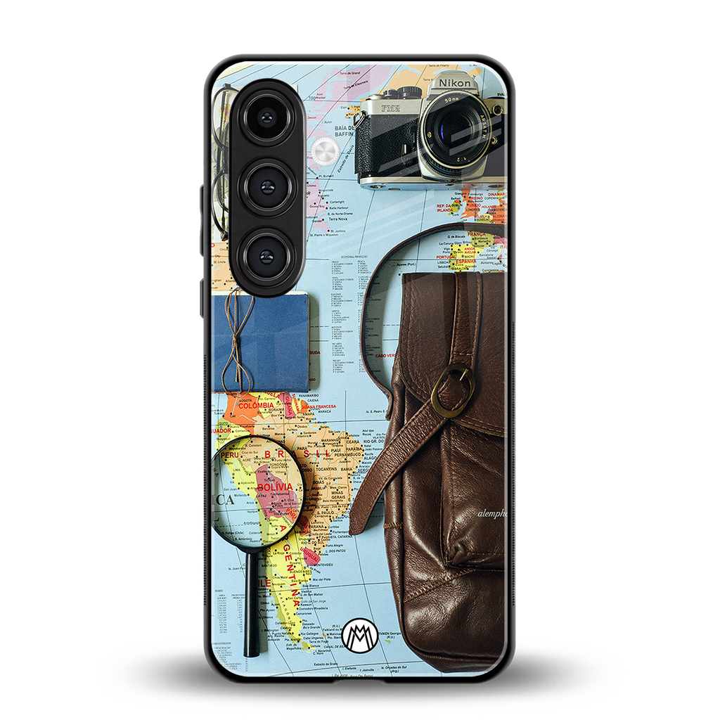 wanderlust back phone cover | glass case for samsung galaxy s25 plus