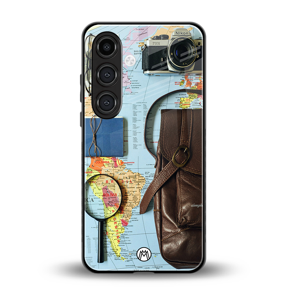 wanderlust back phone cover | glass case for samsung galaxy s23 plus