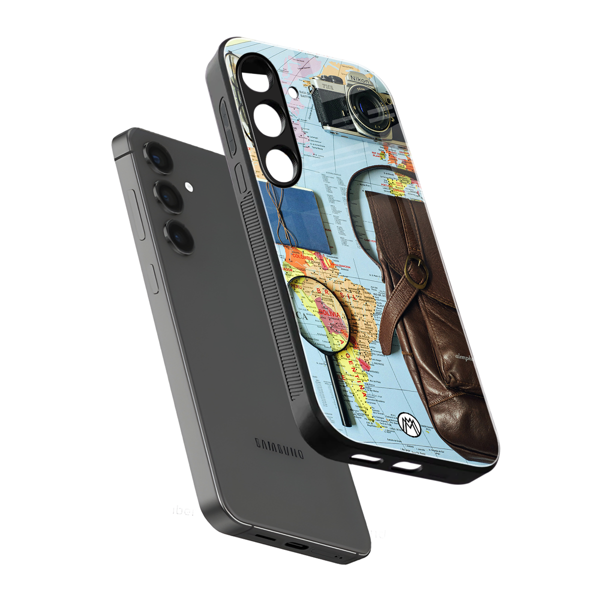 wanderlust back phone cover | glass case for samsung galaxy s23 plus