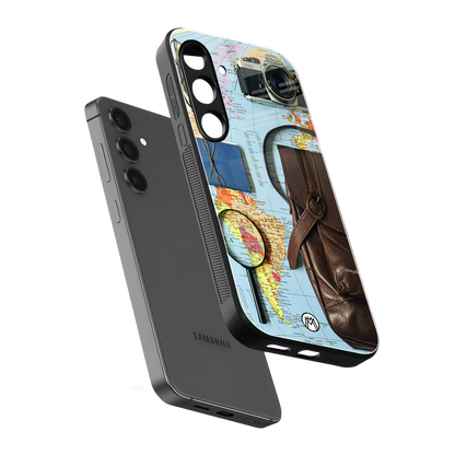 wanderlust back phone cover | glass case for samsung galaxy s24 plus