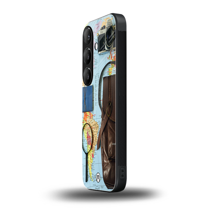 wanderlust back phone cover | glass case for samsung galaxy s23 plus