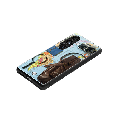 wanderlust back phone cover | glass case for samsung galaxy s23 plus