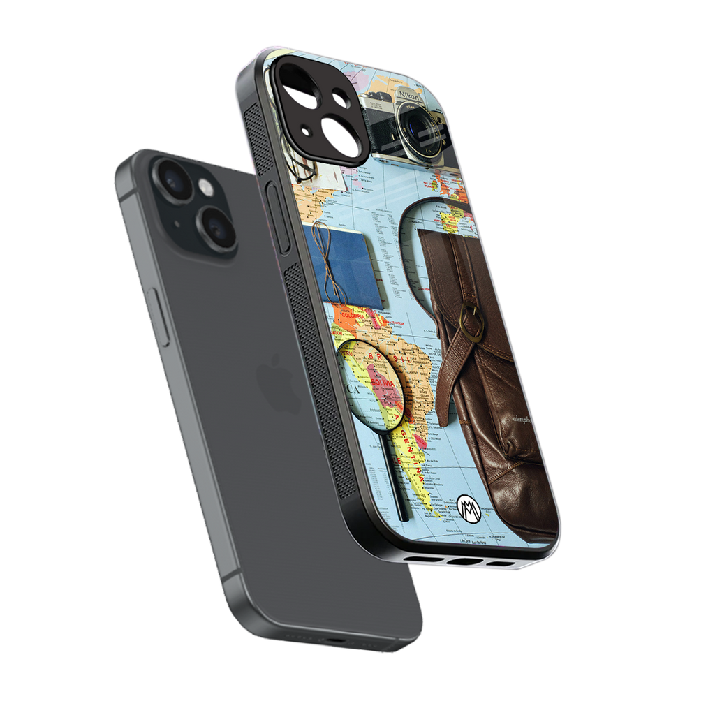 wanderlust back phone cover | glass case for iphone 15