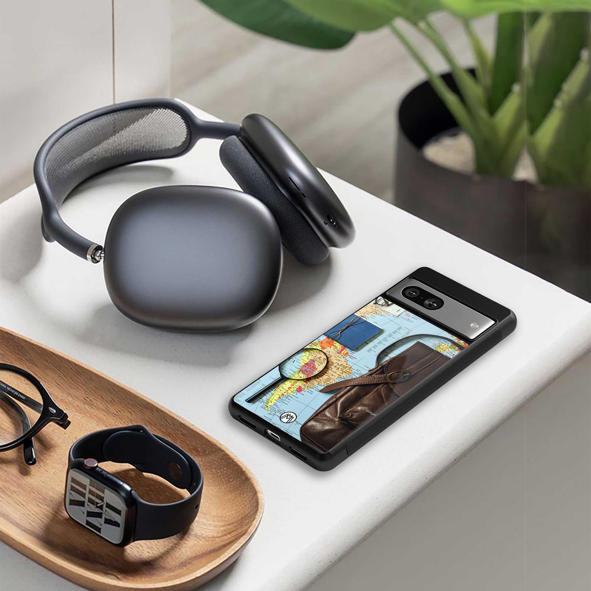 wanderlust back phone cover | glass case for samsung galaxy s23 plus