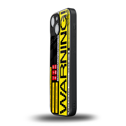 warning back phone cover | glass case for iphone 13 mini