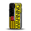 warning back phone cover | glass case for iphone 13