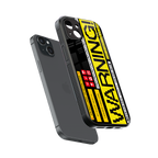 warning back phone cover | glass case for iphone 15 plus