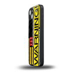 warning back phone cover | glass case for iphone 14 plus