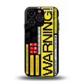 warning back phone cover | glass case for iphone 15 pro