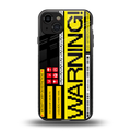 warning back phone cover | glass case for iphone 14