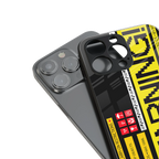 warning back phone cover | glass case for iphone 15 pro max