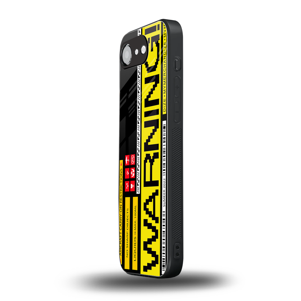 warning back phone cover | glass case for iphone 16e