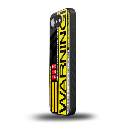 warning back phone cover | glass case for iphone 16e