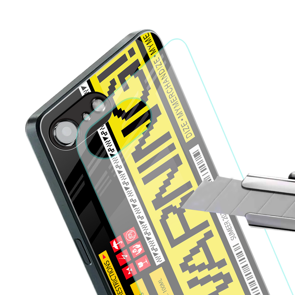 warning back phone cover | glass case for iphone 16e