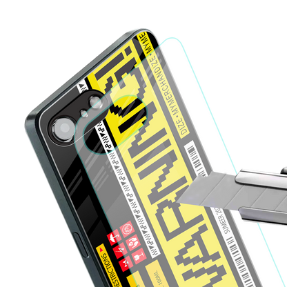 warning back phone cover | glass case for iphone 16e