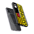 warning back phone cover | glass case for nothing phone 1