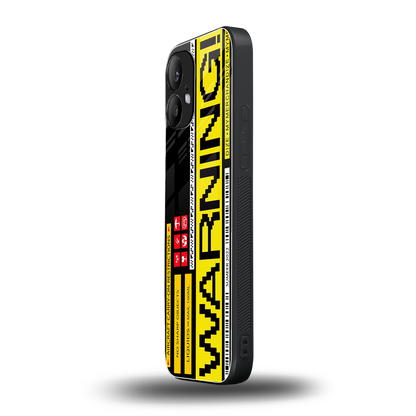 warning back phone cover | glass case for nothing phone 2