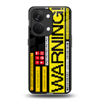 warning back phone cover | glass case for oneplus nord 3