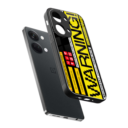warning back phone cover | glass case for oneplus nord 3