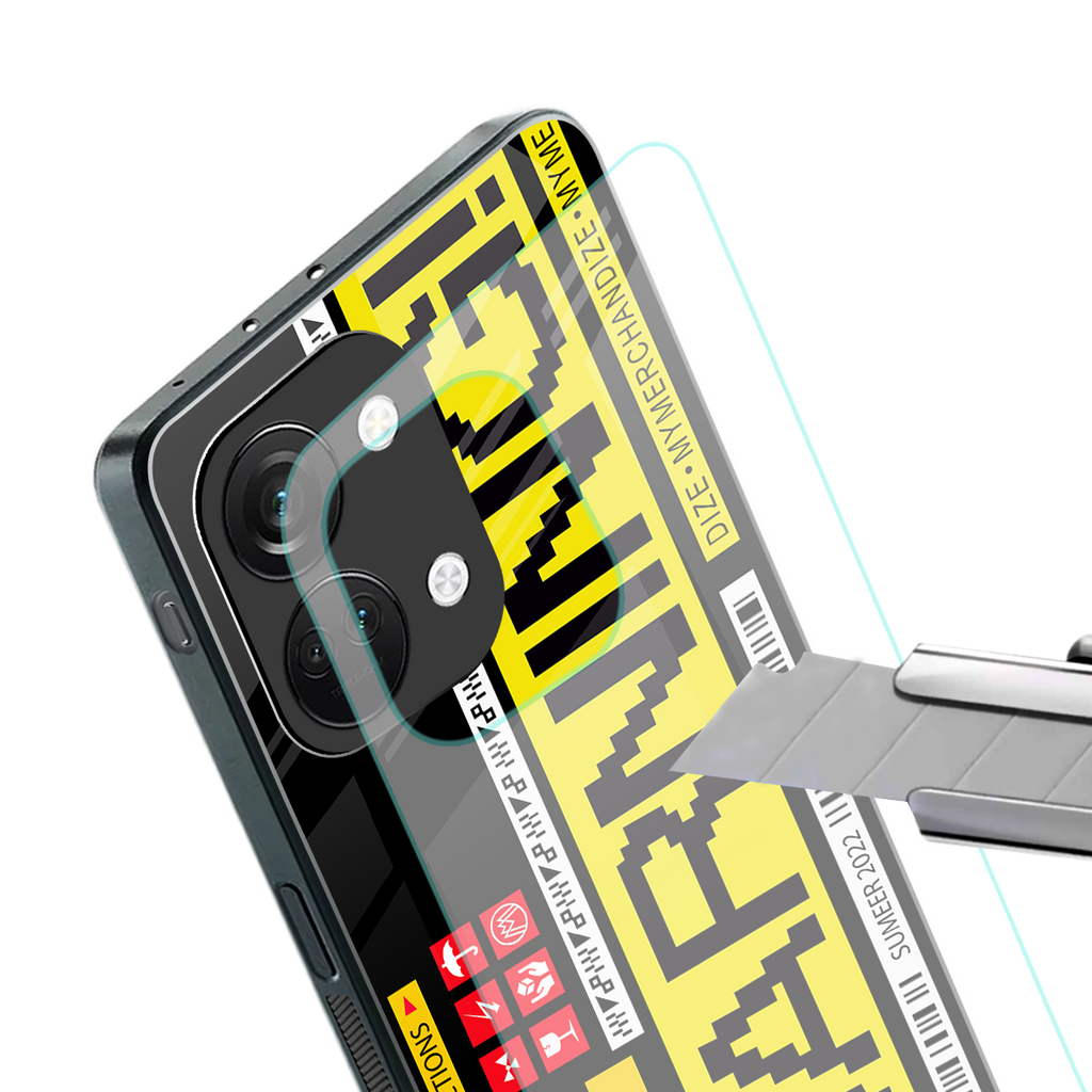 warning back phone cover | glass case for oneplus nord 3