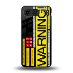 warning back phone cover | glass case for oneplus nord 4