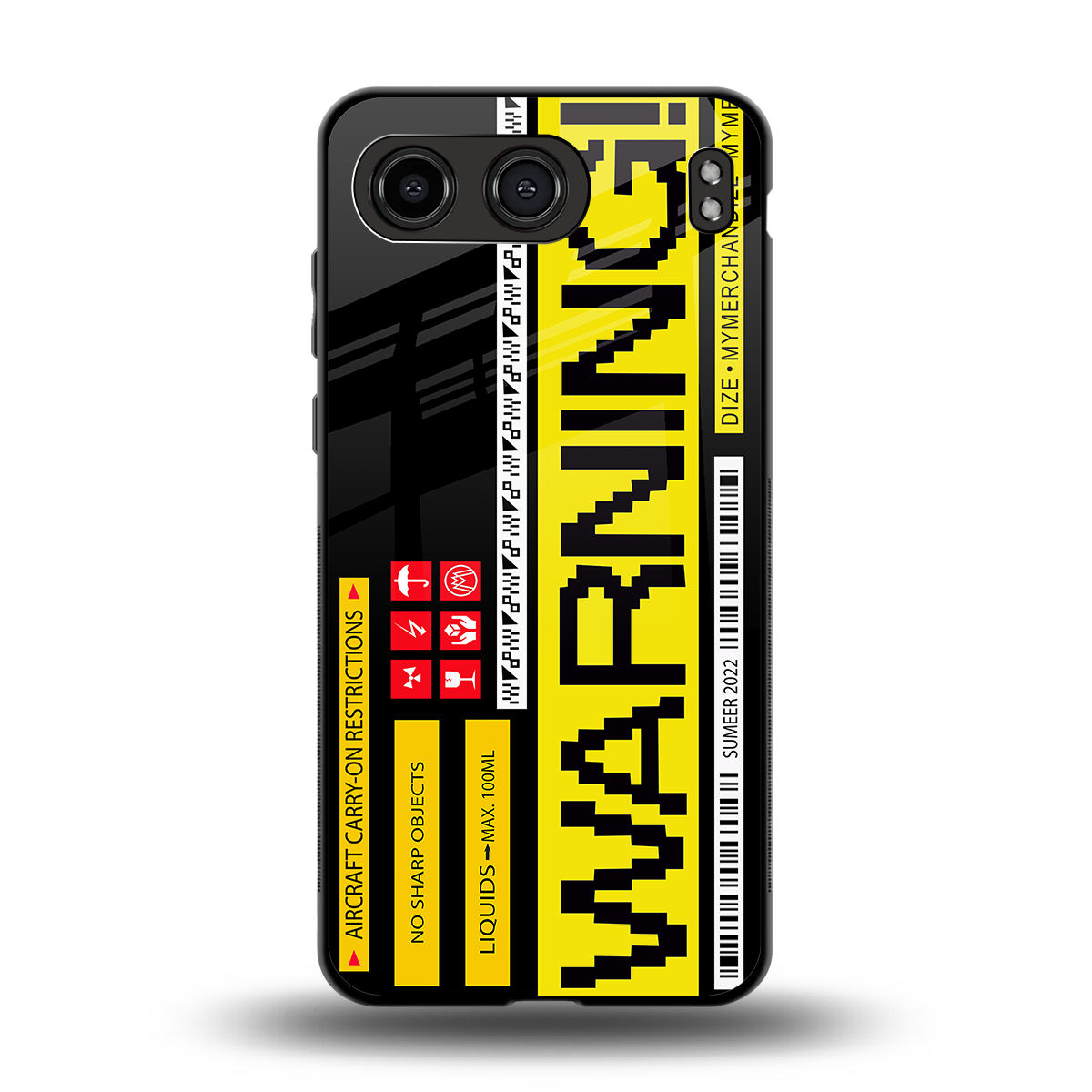 warning back phone cover | glass case for oneplus nord 4