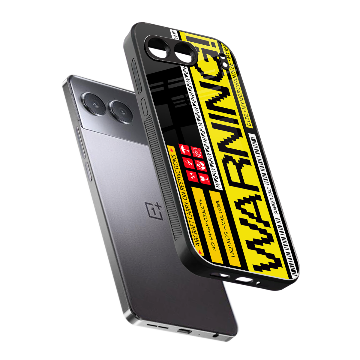 warning back phone cover | glass case for oneplus nord 4