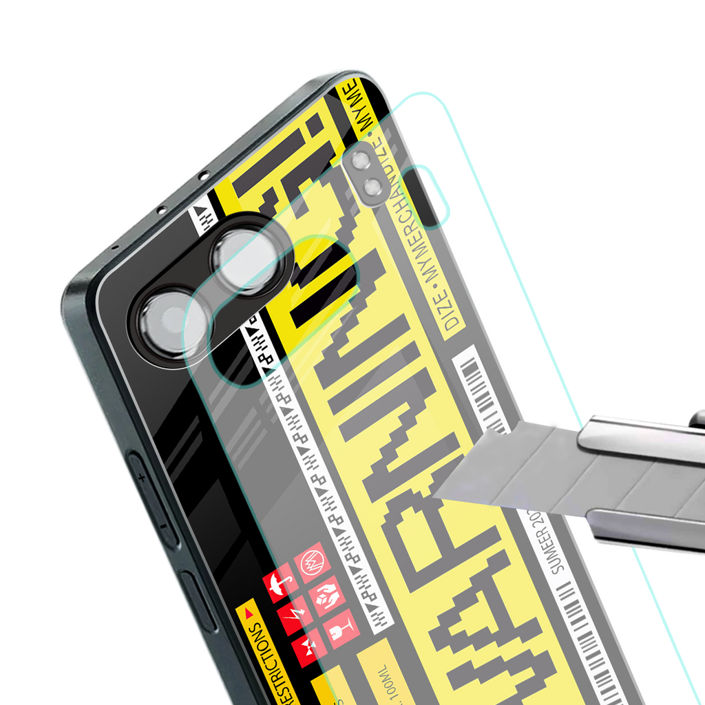 warning back phone cover | glass case for oneplus nord 4