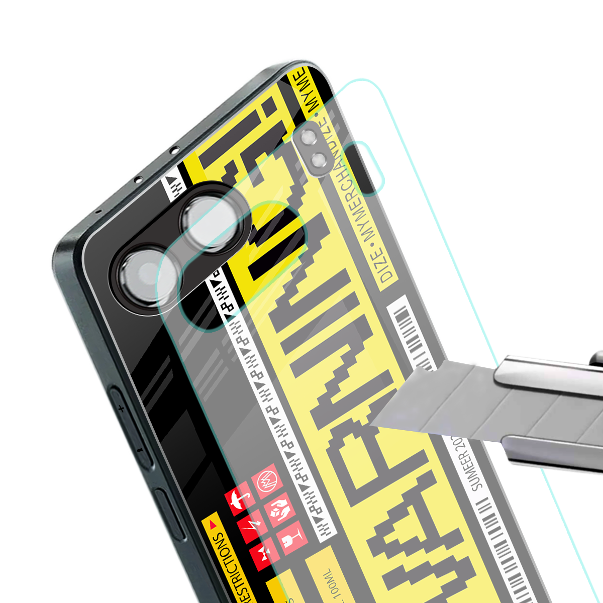 warning back phone cover | glass case for oneplus nord 4