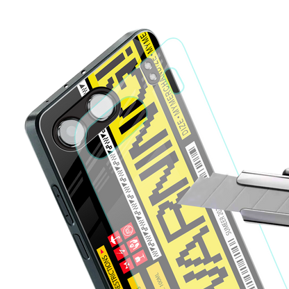 warning back phone cover | glass case for oneplus nord 4