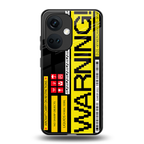 warning back phone cover | glass case for oneplus nord ce 3