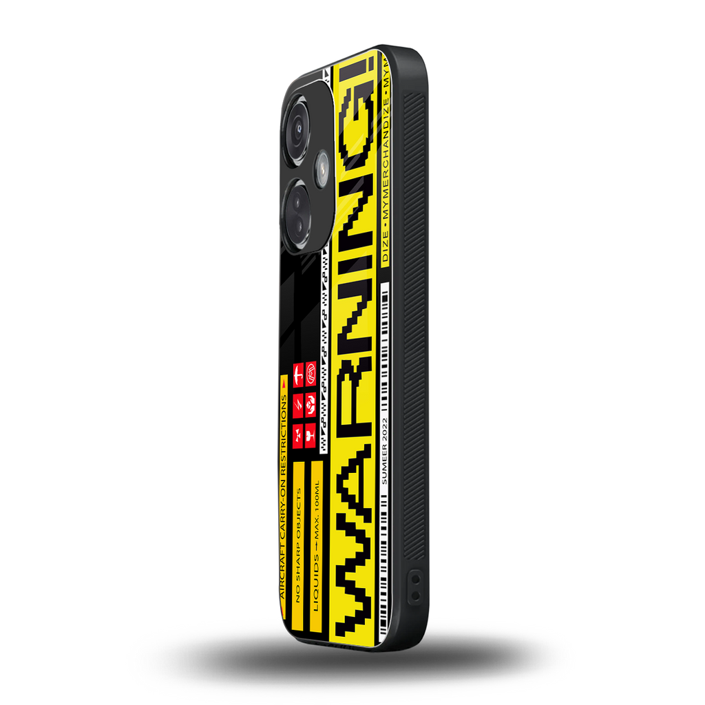 warning back phone cover | glass case for oneplus nord ce 3