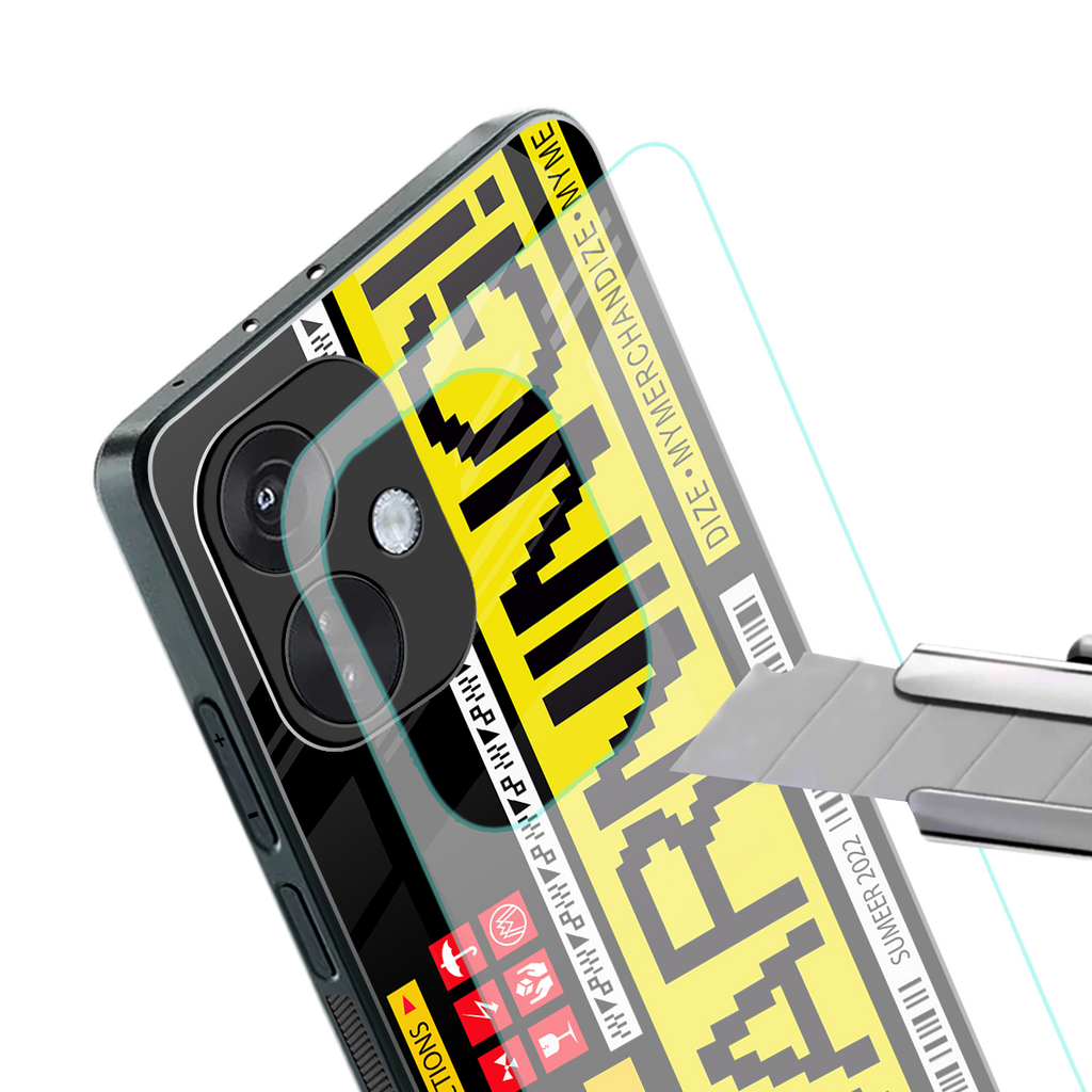 warning back phone cover | glass case for oneplus nord ce 3