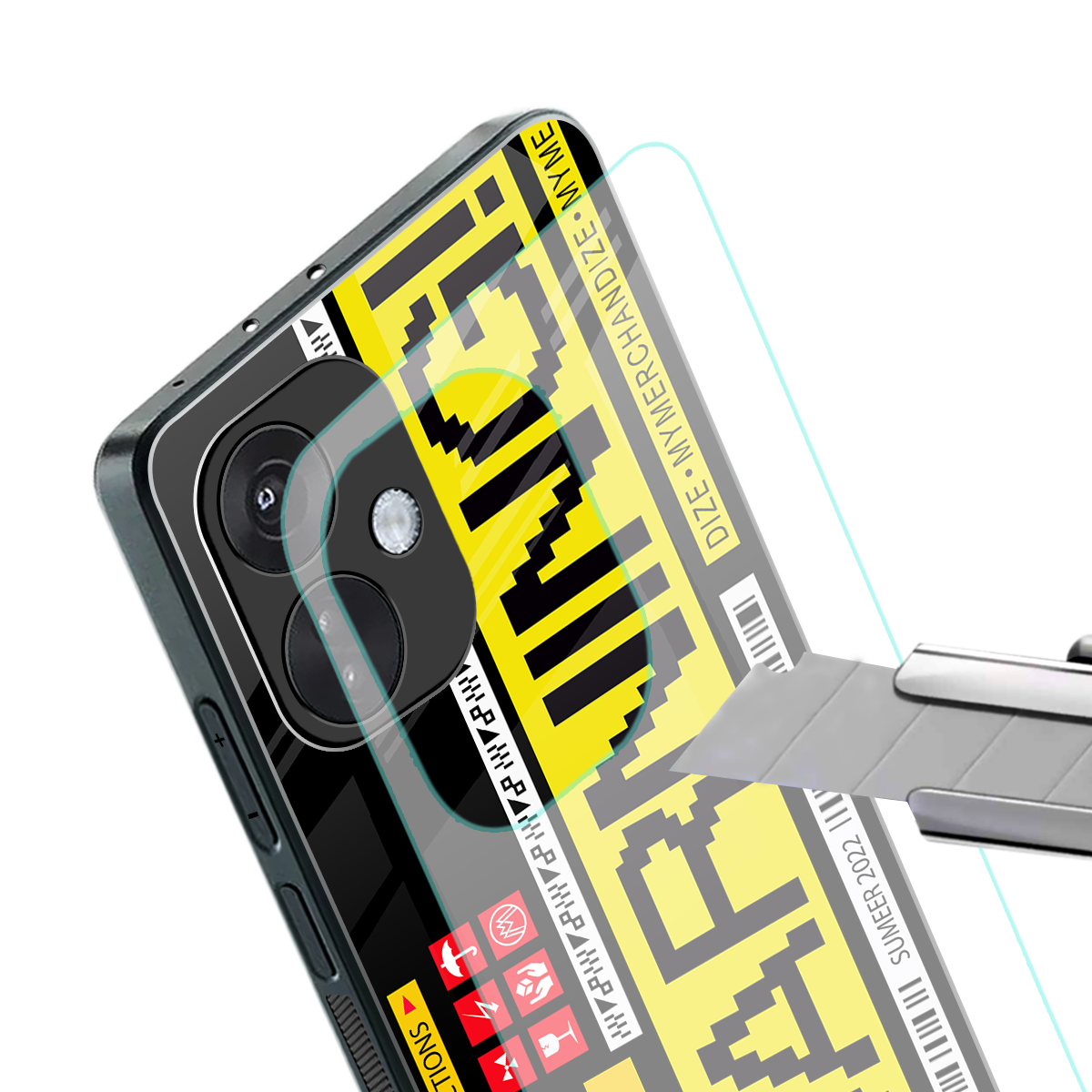 warning back phone cover | glass case for oneplus nord ce 3