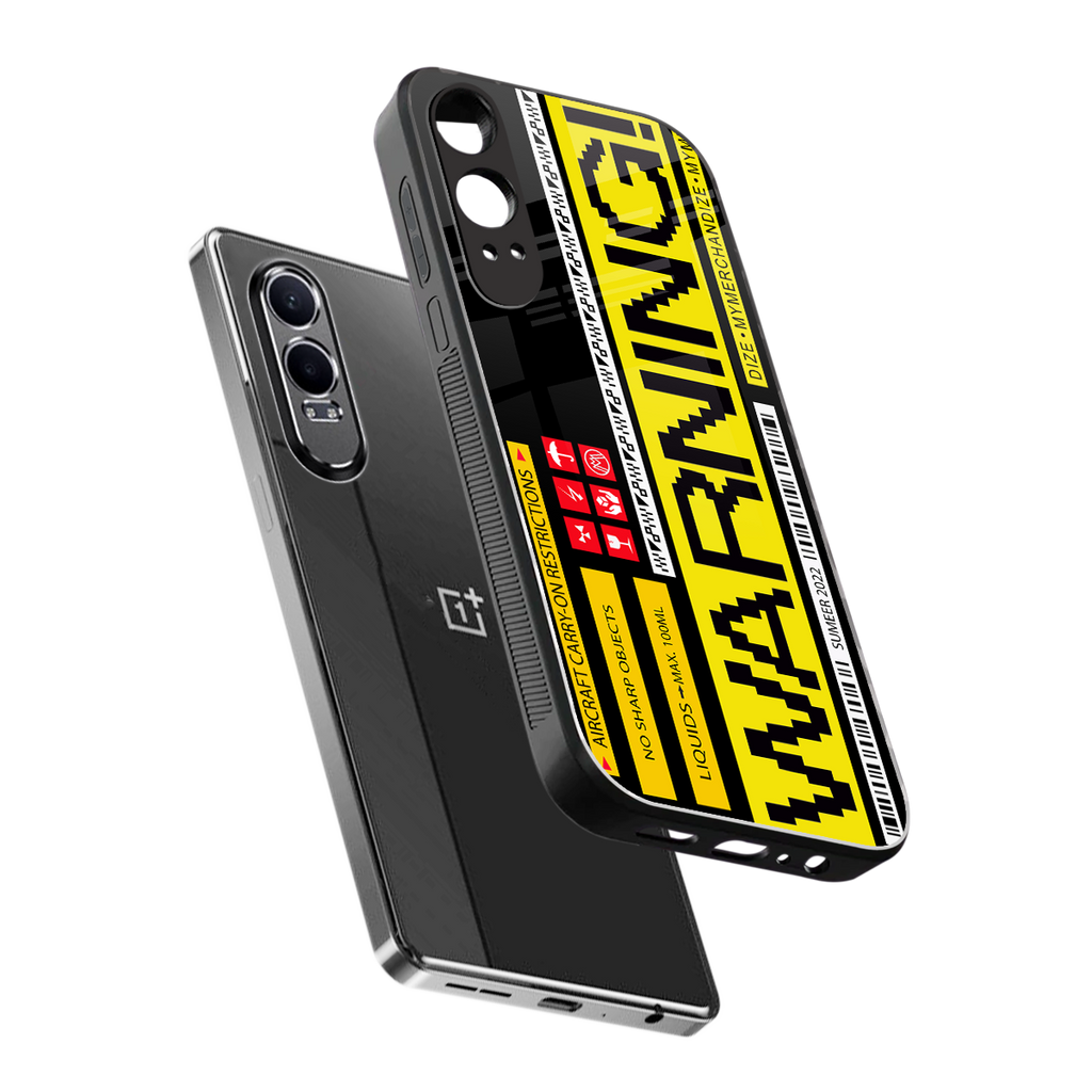warning back phone cover | glass case for oneplus nord ce 4 lite