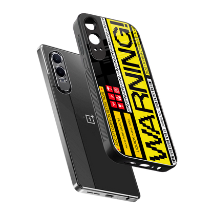 warning back phone cover | glass case for oneplus nord ce 4 lite