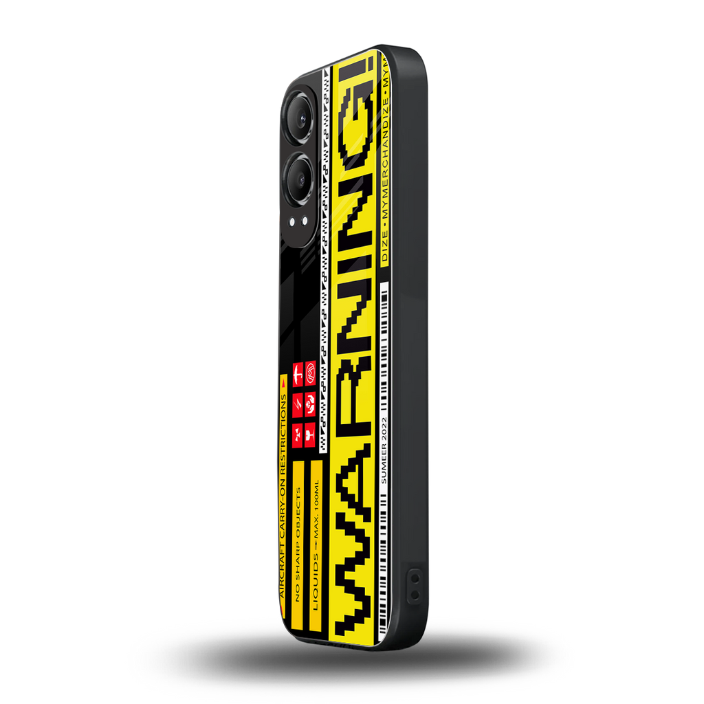 warning back phone cover | glass case for oneplus nord ce 4 lite