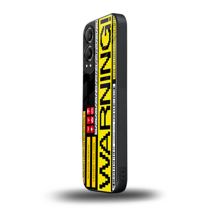 warning back phone cover | glass case for oneplus nord ce 4 lite