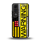warning back phone cover | glass case for oneplus nord ce 4